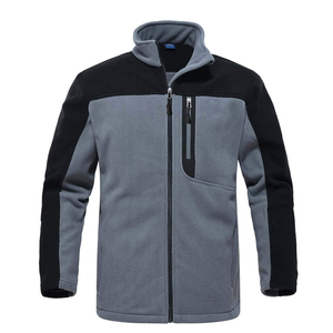 Veste polaire pour homme, dernière conception, fabriquée en usine, prix compétitif, logo imprimé sur le devant, coupe-vent, respirante, veste polaire de sport - Product Image 2