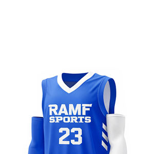 Ensemble d'uniformes de basketball personnalisés avec impression numérique, maillot de match et d'entraînement 100 % polyester, numéros d'équipe, maille respirante pour adultes - Product Image 4