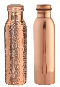 Pure Copper Bottle Engraved & Antique Design,Combo <b>Pack</b> Pure Copper Bottle Copper Bottles for Water 1 LitWater Bottles <b>Pack</b> of 2 - Product Image 2