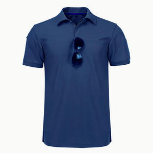 Factory Wholesale Breathable Knitted Plus Size <b>Turtleneck</b> Polyester <b>Black</b> Short Sleeve for Shirt for <b>Men</b> - Product Image 5