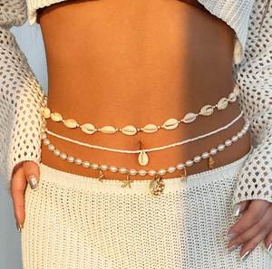 <b>Bikini</b> Body Chain Seed Bead Waist <b>String</b> Women Summer Swimwear Jewelry Beach Belly Accessories Layered Colorful Waistband Belt - Product Image 3