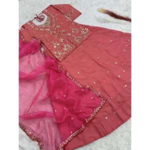 Beautiful Embroidered Lehenga & Dupatta with <b>Sequins</b> Work Top Ethnic Accessories - Product Image 2