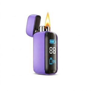 Briquet électronique série colorée avec affichage LED, recharge rapide Type C, batterie portable pour usage extérieur et bar - Product Image 1