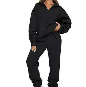 Custom Waffle Knit Sets <b>Women</b> <b>Thermal</b> Zipper Tracksuit Jacket And Flared Pants Tracksuit <b>Womens</b> 2 Piece Sets - Product Image 2