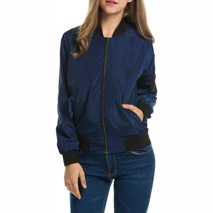 <b>Women</b> <b>bomber</b> <b>jacket</b> <b>lightweight</b> green zip up windbreaker casual outerwear stylish coat with ribbed cuffs and pockets - Product Image 5