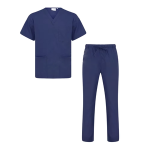 Conjunto de Uniforme Médico Unisex de Tela de Algodón Peinado 52% Algodón 45% Poliéster 3% Elastano, Fabricado en Vietnam, con Tecnología de Detección de Agujas FMF - Product Image 1