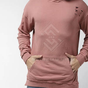 Nouveau style – Sweat à capuche homme grande taille en molleton de coton mélangé, écologique, respirant, effet vieilli, entièrement personnalisable - Product Image 6