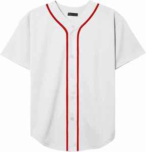 Uniforme de Béisbol para Adultos de Alta Calidad, Jersey de Competición 100% Poliéster, Estampado Sólido, Antibacteriano, Manga Corta, Cuello en V - Product Image 1