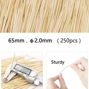 Stuzzicadenti in Legno di Bambù, 1000 Pezzi in 4 Flaconi da 250, a Doppia Punta, Robusti, con Dispenser - Product Image 3