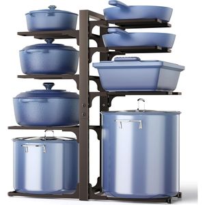 Organizzatore per Pentole e Padelle a 8 Livelli, Resistente, Capacità 120 Libbre, 20,8 Pollici - Product Image 1