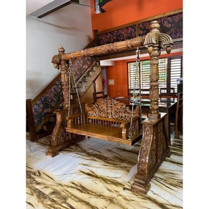 Nouvelle arrivée : chaise suspendue d'extérieur en teck sculpté à la main, style traditionnel Jhoola, prix de gros - Product Image 6