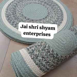 Tapis et moquettes tressés en coton, fabriqués à la machine, écologiques, adaptés aux animaux domestiques, motif floral, style moderne, grande surface - Product Image 2