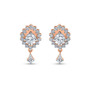 Pendientes Abiertos de Flor de Oro con Diamantes Cultivados en Laboratorio PureCarat, Joyería Fina Elegante y Única - Product Image 6