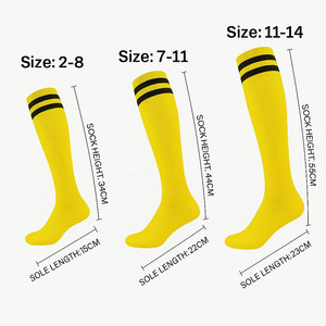 Soccer Solid Striped <b>Knee</b> High Socks Tube Mens Football Sports Footy Long Athletic <b>Compression</b> Training Match Day Breathable - Product Image 2