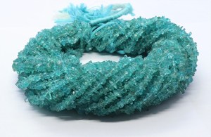 Cuentas de Apatita Natural Azul Cielo AAA sin Cortar, de 5 a 6 mm, Cuentas de Apatita Lisas, Hilo de 16 Pulgadas, Virutas de Piedras Preciosas Azul Cielo para Joyería - Product Image 6