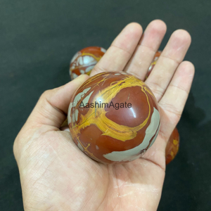 Natural Noorena Jasper Sphere Polished Gemstone <b>Crystal</b> <b>Ball</b> Stone Home Decor Wholesale - Product Image 2