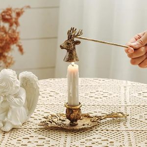 Brass Deer Head <b>Candle</b> Snuffer With Long Rod For Decorative Use - Product Image 5