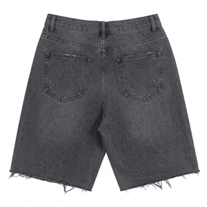 Shorts Bermuda en Jean pour Homme Style Vintage Coupe Bootcut Taille Mi-Haute Fermeture Boutonnée Séchage Rapide Décontracté Streetwear Vente en Gros Été - Product Image 4