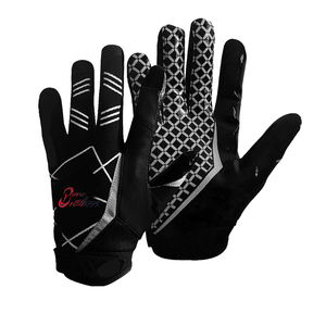 Full Finger Sports Gloves Black White Sublimation Print Non Slip Polyester Unisex All Seasons - Product Image 6