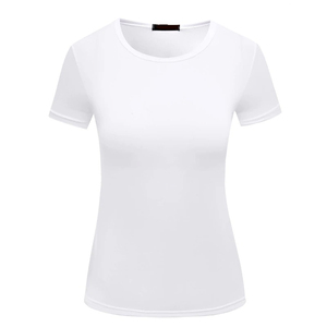 T-shirt à manches courtes pour femme de qualité supérieure, couleur unie gris, col rond, coupe ajustée, jersey de coton respirant, vêtements décontractés pour toutes les saisons - Product Image 4