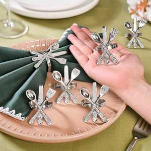 Juego de Anillos para Servilletas de Plata Vintage de Ambar Exports, Latón Puro, Duradero, 5 cm de Ancho, Decoración de Mesa de Lujo para Bodas y Restaurantes - Product Image 2