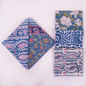 Pañuelo Cuadrado de Algodón Estampado a Mano con Diseños Florales de Jaipur, Ideal para Mujer, Suave al Tacto, para las Cuatro Estaciones - Product Image 5