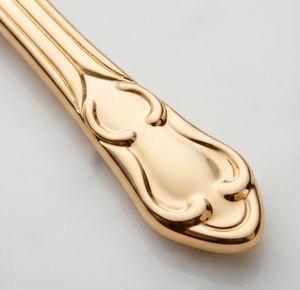 Ensemble de service à gâteau de style classique royal, finition dorée, poignée en laiton couleur antique, avec spatule et couteau de service pour cérémonie - Product Image 2