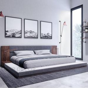 Customisable Ultra-Low Modern Platform <b>Bed</b> MahoganySlate Mercer41Mercer41 1000kg for Luxe Bedrooms - Product Image 4
