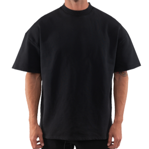 Camiseta de Hombre con Logotipo Personalizado, Estilo Urbano, Hombros Caídos, 100% Algodón, Cuello Redondo, Diseño Sólido - Product Image 3