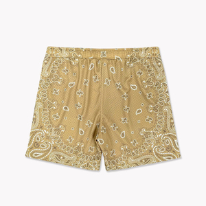 Shorts de sport décontractés pour hommes, taille élastique, respirants, séchage rapide, poches latérales, tissu tricoté, impression numérique – Vente en gros - Product Image 1