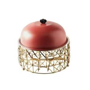 Plato para servir tagine de estilo marroquí de lujo con tapa, olla decorativa para servir comida en la cocina, vajilla moderna para restaurante - Product Image 5