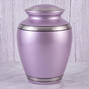 Urna Funeraria de Latón Rosa y Plateado para Cenizas Humanas, con Superficie Mate, para Funeral y Entierro - Product Image 2
