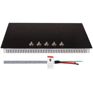 Placa de Inducción Eléctrica Inteligente de 9200W con 5 Controles de Perilla, 12 Ajustes de Temperatura y 5 Quemadores - Product Image 3