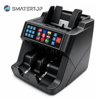 Contadora de Billetes Smartertop 1CIS Mix Value Counter, Puede Contar VND, USD, EUR con Cantidad Total, Contadora de Billetes de Carga Frontal, Clasificadora de Billetes