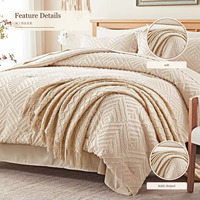 Parure de lit de luxe en microfibre 100 % polyester sur mesure pour hôtel, draps de lit Queen et King Size, doux et toutes saisons, vente en gros