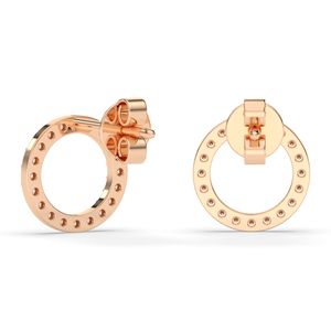 REYES - Pendientes de Plata de Ley 925 con Corte Redondo y Moissanita de 0.28 Quilates, Diseño de Última Moda, con Cierre de Rosca, para Ella, Regalo de Aniversario, Joyería - Product Image 4