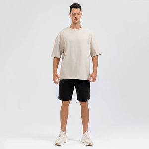 Ensembles décontractés pour hommes d'été, t-shirt à manches courtes uni, shorts, vêtements de rue, ensembles de sport, ensemble 2 pièces - Product Image 6