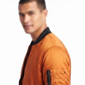 Men's Classic Bomber Jackets Casual Lightweight <b>Zip</b> <b>Up</b> Fashion Bomber Jacket Men Streetwear Lightweight Outerwear Bomber Jacket - Product Image 4