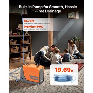 Deumidificatore Commerciale da 180 Pinte con Pompa/Tubi di Scarico Portatile per Spazi Stretti e Seminterrati per Applicazioni Industriali - Product Image 5