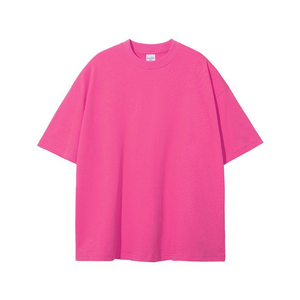 T-shirts Hip Hop surdimensionnés personnalisés tendance pour hommes, en coton classique à manches courtes et col rond, poids lourd 350g - Product Image 1