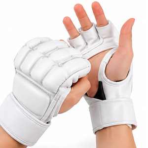 Guantes Deportivos de Combate de Medio Dedo, Ligeros, Impermeables, de Alta Calidad, Guantes de MMA de Cuero Hechos a Medida, Profesionales, de Venta Caliente - Product Image 1