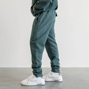 Conjunto Deportivo con Capucha para Hombre, Color Sólido, Manga Larga, Sudadera y Pantalones de Algodón con Cierre de Cordón, Corte Holgado - Product Image 6