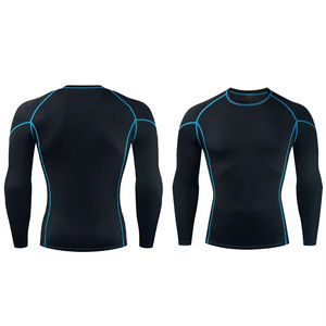 Rashguard de surf pour homme, haut de maillot de bain imperméable à manches longues en peau de requin, protection solaire, chemise de bain et de surf, rashguard - Product Image 5
