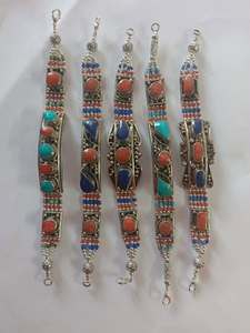 Antique Tibetan Boho Cuff <b>Bracelets</b> <b>Copper</b> Alloy Black Gun Plated Unisex Gift - Product Image 3
