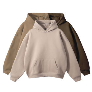 100% Cotton Hoodies Blank <b>Thick</b> Fleece Heavy Weight Oversized Hoodies Custom Print Logo Men's Hoodies & Sweatshirts - Product Image 1