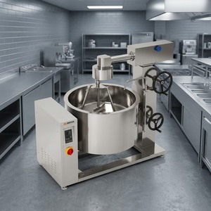 Olla de vapor con camisa rotatoria por inducción Amicook 380V/440V, modelo motorizado, basculante, portátil, para guisar currys y estofados. - Product Image 1