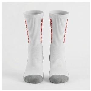 Chaussettes de course respirantes North Approach Crew Socks blanches pour adultes, saison estivale - Product Image 1