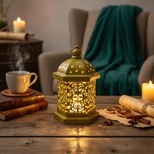 Moroccan <b>Brass</b> <b>Lantern</b> Fancy Teardrop Shape Home Decoration Durable Candle Holder - Product Image 2