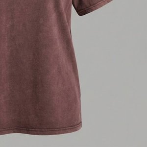 Wholesale Custom Logo <b>Acid</b> Washed Oversized Women's Streetwear T-Shirt – 100% Cotton Loose Fit <b>Drop</b> Shoulder Sleeves Breathable - Product Image 6