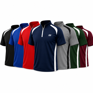 Camiseta Deportiva Personalizada de Béisbol con Cierre de Cremallera, para Entrenamiento en Equipo, con Tecnología de Absorción de Humedad - Product Image 2